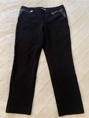 Women's Black Ankle Pants with Zip Pocket Detail